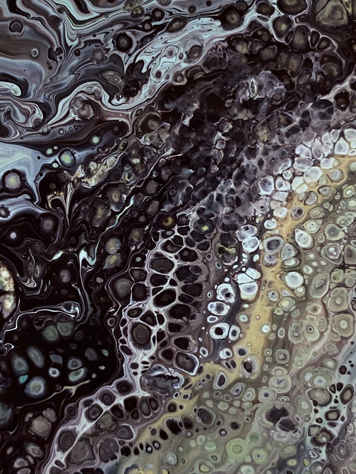 Mastering the First Impression: Your intriguing post title goes here Fluid art piece featuring intricate dark and light swirls resembling natural textures. Ideal for modern decor.